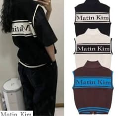 matin kim マーティンキム ニットベスト - メルカリ