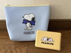 【新品未開封】PEANUTS スヌーピー ポーチ&ミラーセットのサムネイル