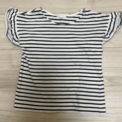 a.v.v ボーダー 半袖Tシャツ 130 フリル袖のサムネイル