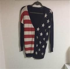 PAGE BOYアメリカ国旗柄カーディガンのサムネイル