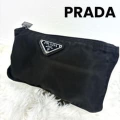 PRADA プラダ ポーチ メイク マルチポーチ 三角ロゴ ナイロン ブラック