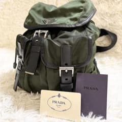 美品✨プラダ リュック バックパック ナイロン レザー 三角ロゴ 白タグ