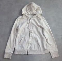 ユニクロ スウェットフルジップパーカ ナチュラルカラー ダブルジップ【XL】のサムネイル