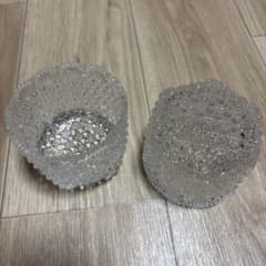 HOYA クリスタルガラス ガラス皿 小鉢 亀甲つなぎ紋 2個セット