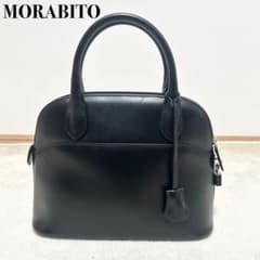 極美品 モラビト ハンドバッグ DINA ディナ レザー 黒 現行 近年モデル 