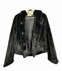AZUL by moussy 黒 ファー コート ジャケット アウターのサムネイル