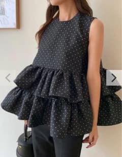 JACQUARD DOT TRIPLE FRILL TOPS  Mサイズのサムネイル