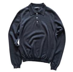 PRADA ポロシャツ y2k archive 中古・古着通販】PRADA (プラダ) ニットポロシャツ ブラック サイズ:36