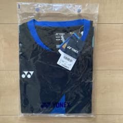 YONEX メンズゲームシャツ10668 黒/青のサムネイル