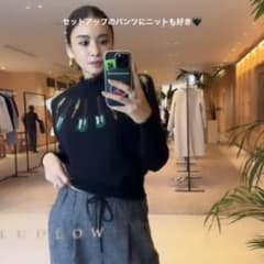 新品タキマキ着♡LUDLOW ラドロー ギターモチーフニット コート 