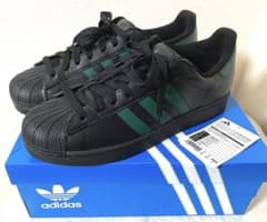 新品 adidas スーパースター2 黒 緑 箱付きのサムネイル