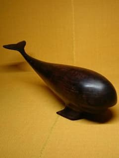 [Excellent Condition] Fish/Whale Wood Carving Ornament, Decorative Craft, Fine Art A1232