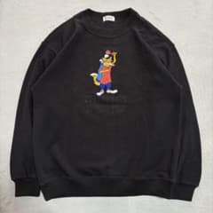 キャラ刺繍 スウェット ブラック ZOXY SPORTS ヴィンテージ 古着のサムネイル