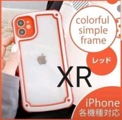 【iPhoneXR】iPhoneケース・レッド韓国/透明/携帯のサムネイル