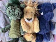 Jellycatジェリーキャット ぬいぐるみ  ドラゴン ライオン ゾウ セットのサムネイル