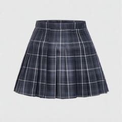 SHEIN プリーツスカート 制服 ブラック 33291738のサムネイル