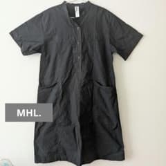 MHL. エムエイチエル マーガレットハウエル 半袖ワンピース 黒 サイズ
