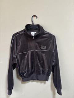 X-girl VELOUR ZIP UP TOP ブラウンSサイズのサムネイル