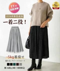 新品未使用パールシフォンプリーツビーチパンツスカートのサムネイル