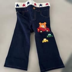 ホットビスケット　クマ刺繍 ネイビー レギンスのサムネイル