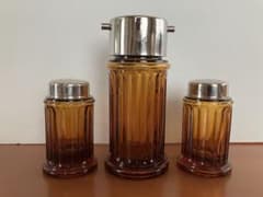 【美品】　昭和レトロ　醤油差し　塩こしょう入れ　アンバー