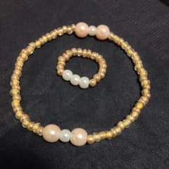 ビーズブレスレット&リングセットのサムネイル