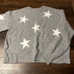 GU 星柄セーター グレー 150cmのサムネイル