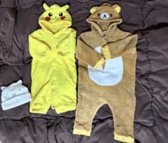 【まとめ売り】リラックマ ピカチュウ ベビー服3点のサムネイル