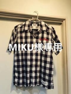 ワコマリア　半袖　シャツ　ブロックチェック　バックプリントのサムネイル