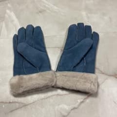 Casselini ムートン調 グローブ ブルーのサムネイル