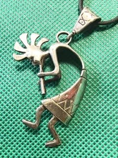 ココペリ　ラージマーシャナバホスターリングカチナペンダントネックレス ココペリ ラージマーシャナバホスターリングカチナペンダント