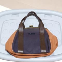 PAVOTS がま口ショルダーバッグ レンガ×ネイビーのサムネイル