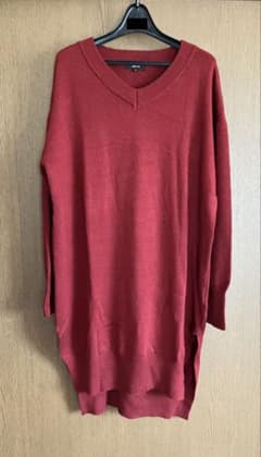COMME CA ISM 9号 ロングニット 赤のサムネイル