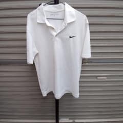NIKE GOLF DRI-FIT ホワイトポロシャツ Lのサムネイル