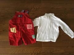 ミキハウス シャツ100 ロンパース95のサムネイル