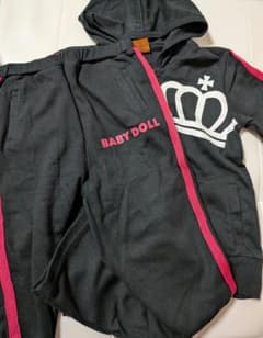 BABY DOLL ロングパンツ ブラック ロゴ　10/18/18時までの出品のサムネイル