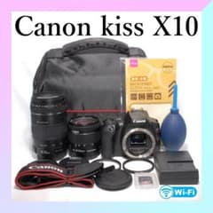 ✨Canon Kiss X10✨ダブルレンズ✨超望遠300mm✨初心者おすすめ