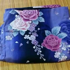 バラ柄浴衣♡ブルー系のサムネイル