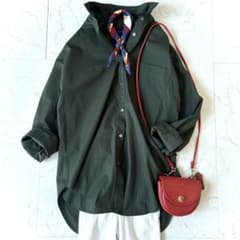 近年 美品 スピックアンドスパン オーバーサイズ コットン 長袖 シャツ