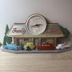 壁掛け時計 コカコーラ ファミリードライブイン ビンテージ - メルカリ