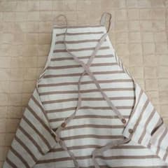 チョコバナナさん専用！未使用♡ボーダーナチュラルエプロンのサムネイル