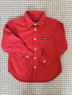 COMME CA ISM 長袖シャツ 100A 赤のサムネイル