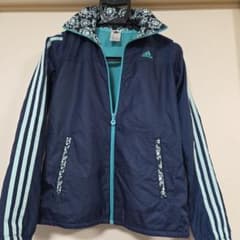 adidas ウィンドブレーカー Sサイズ ネイビーのサムネイル