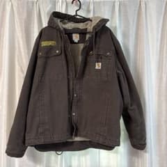 Carhartt ボアジャケット L 企業刺繍 フード付き古着 - メルカリ