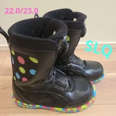 スノーボードブーツ SLQ 22/23 子ども用 黒/カラフル ドット柄のサムネイル