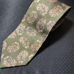 Yves Saint Laurent 花柄ネクタイ オリーブグリーンのサムネイル