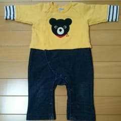 ダブルB ロンパース 70 60☆日本製 可愛い ミキハウス つなぎ ビーくんのサムネイル