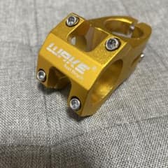 WAKE 31.8✖️45 軽量アルミ.ショートステム　ゴールドのサムネイル