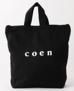 coen ブラック 2WAYロゴトートバッグのサムネイル