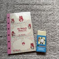 サンリオ　マイメロディ　切り取りメモ　平成レトロ　ポチャッコ消しゴムのサムネイル